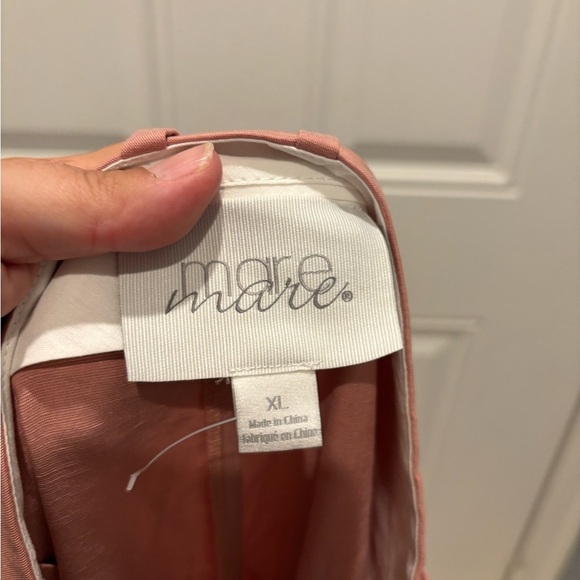 NEW Anthropologie Mare Mare  Wide-Leg Trousers Pink Linen Pastel Neutral - Picture 3 of 4